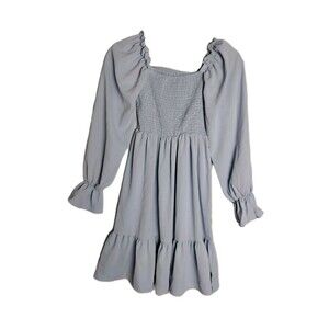 Women's SHEIN Light Blue Frilled Off The Shoulder  Dress Size XS Fairycore